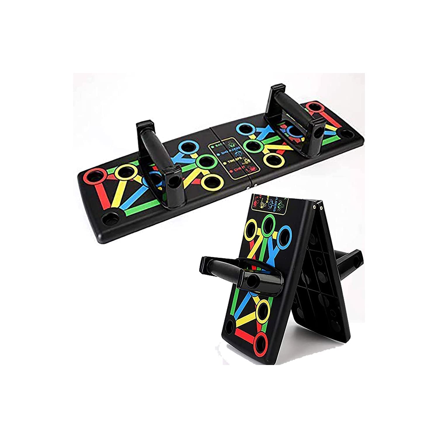 Push up Bar Stand for Gym & Home Exercise with Comfortable Foam Grip for Chest Press, Home Gym Fitness Exercise, Strength Training, (Multicolor)-image-0