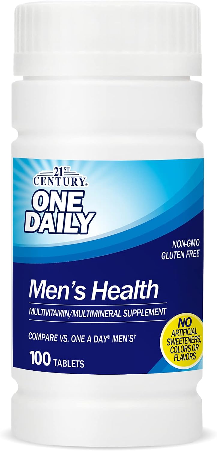 One Daily Men's Health Multivitamin Tablets, 100 Count | Complete Daily Multivitamin & Multimineral, Compare VS. One A Day® Men's, Men with Lycopene, Zinc & Lutein for Heart