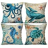 Dimensioni e imballaggio standard: 4 pezzi da 20 pollici x 20 pollici / (50 cm x 50 cm) (deviazione 1-2 cm) con un solo motivo laterale. Ogni federa decorativa ha una cerniera invisibile.