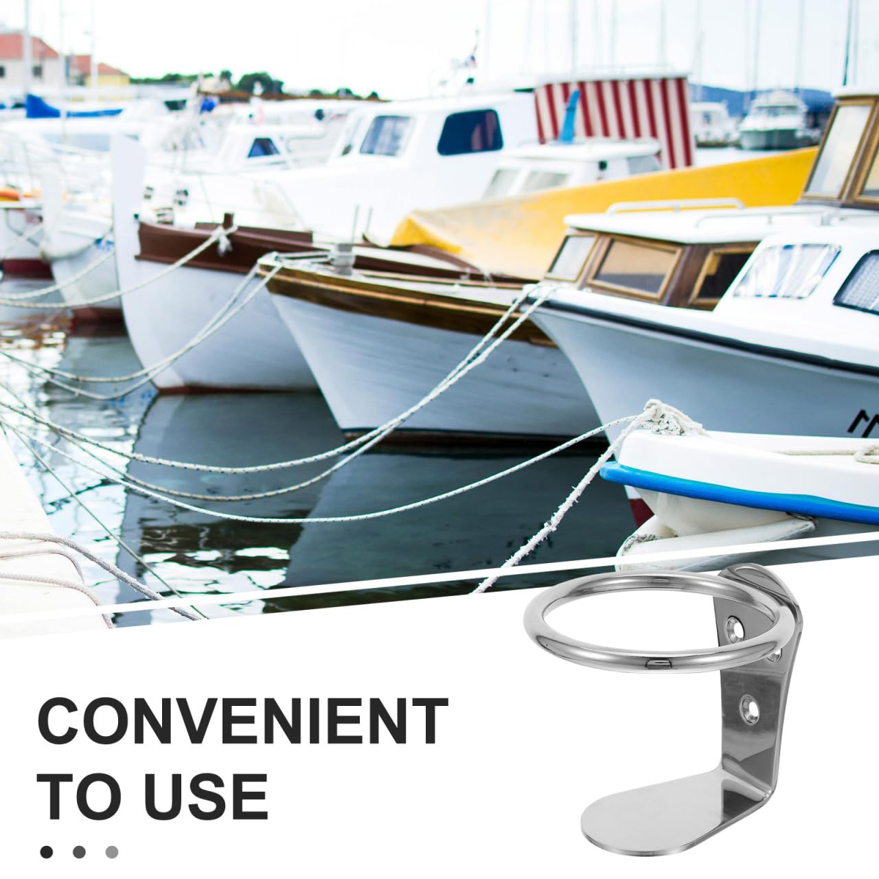 BESTonZON Supporto da parete in acciaio inox per barche yacht Rv resistente alla corrosione Robusto bicchiere portabottiglie