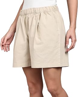 Alan Jones Clothing Women's Cotton Easy Shorts | 100% Cotton Casual Shorts Price In India