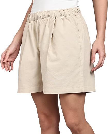 Alan Jones Clothing Women's Cotton Easy Shorts | 100% Cotton Casual Shorts