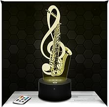 Lampephoto.fr - Saxophone Lamp 3D, Touch Night Light, Decorative Musician, Musical Instrument, Gift Idea for Men and Women, Bedroom Decoration, TOP