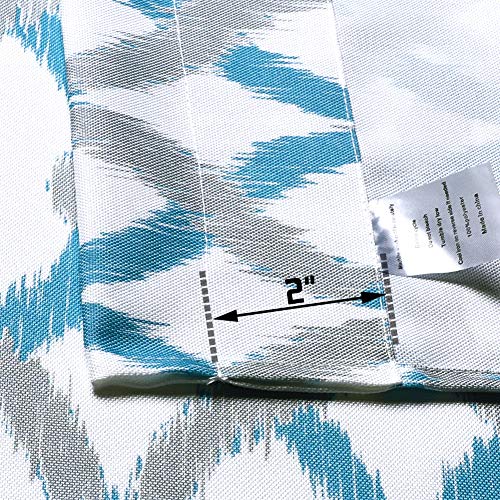 Oremila Kitchen Curtain Valance 54" X 15" Multicolor Geometric Window Valances For Kitchen And Bathroom, Rod Pocket, Teal/Gray #TOP2