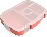 Vista 5 de Bentgo® Bandeja Kids para niños con cubierta transparente, reutilizable, sin BPA, recipiente de preparación de comidas de 5 compartimentos