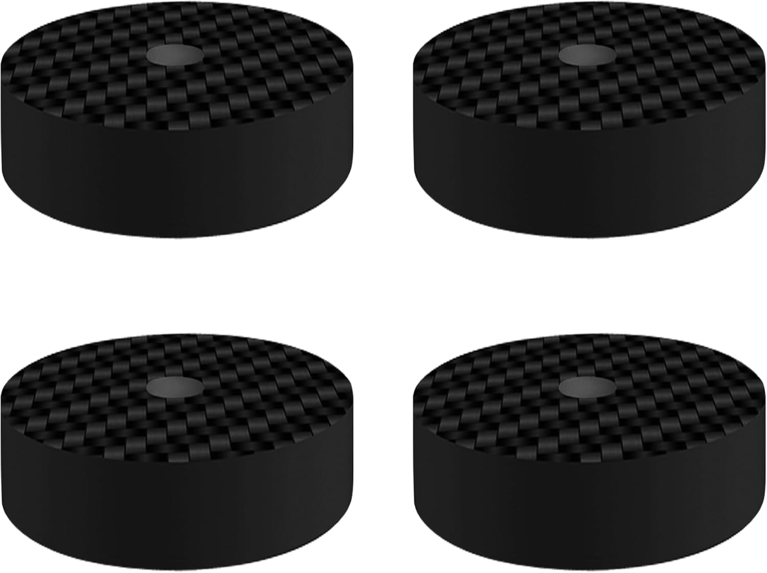 HiFi Speaker Spike Pads, Carbon Fiber Speaker Stand Feet, 1.6"x0.6", Hi-end Speaker Isolation Feet Shock Absorber Feet for DAC Subwoofer Turntables