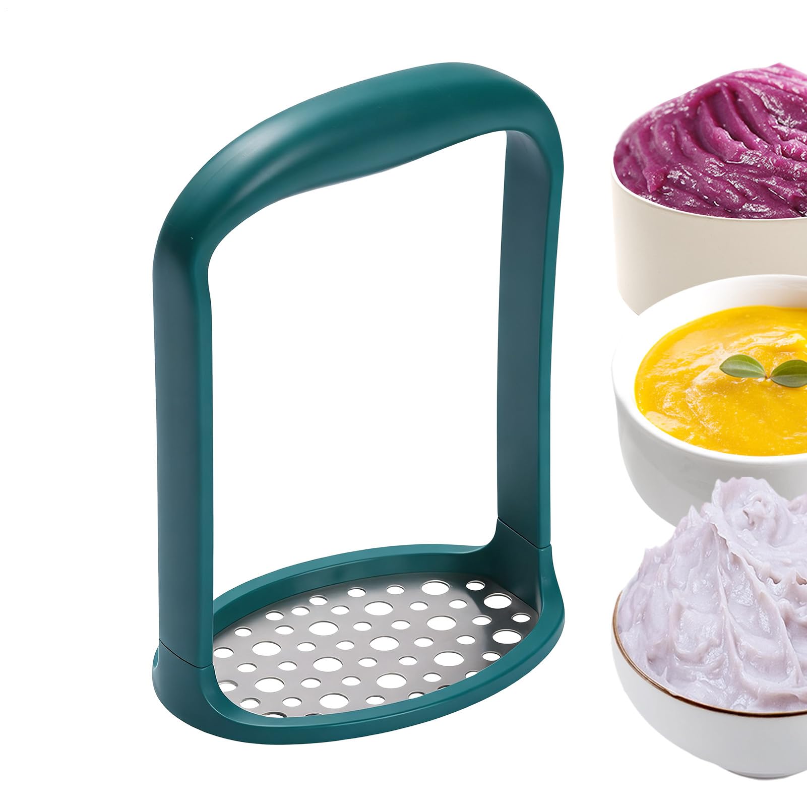 Kartoffelpresse Edelstahl Rutschfester Griff Zerkleinerer | Kartoffelstampfer Werkzeug für Avocado, Banane, Haushalt, Küche, Restaurant, Wohnung, Mahlzeitenvorbereitung und Backen