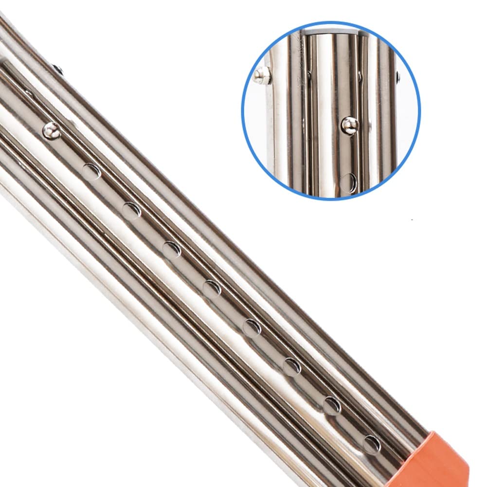 Muletas Regulables para Axilares, Muletas de Aluminio para Caminar, Muletas con Base de Cuatro Patas para Adultos, Ligeras y Antideslizantes (Color : Silver, Size : 1 Count)