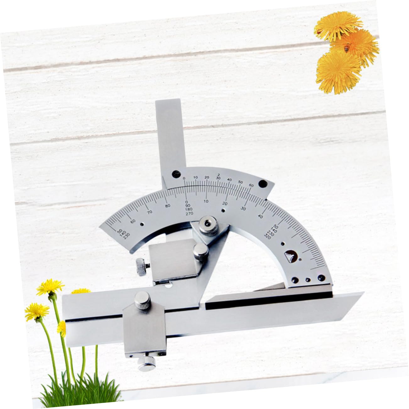 IWOWHERO Woodworking Measuring Tool 0-320 Degree Protractor Precision Goniometer Bevel Edge for Easy Operation