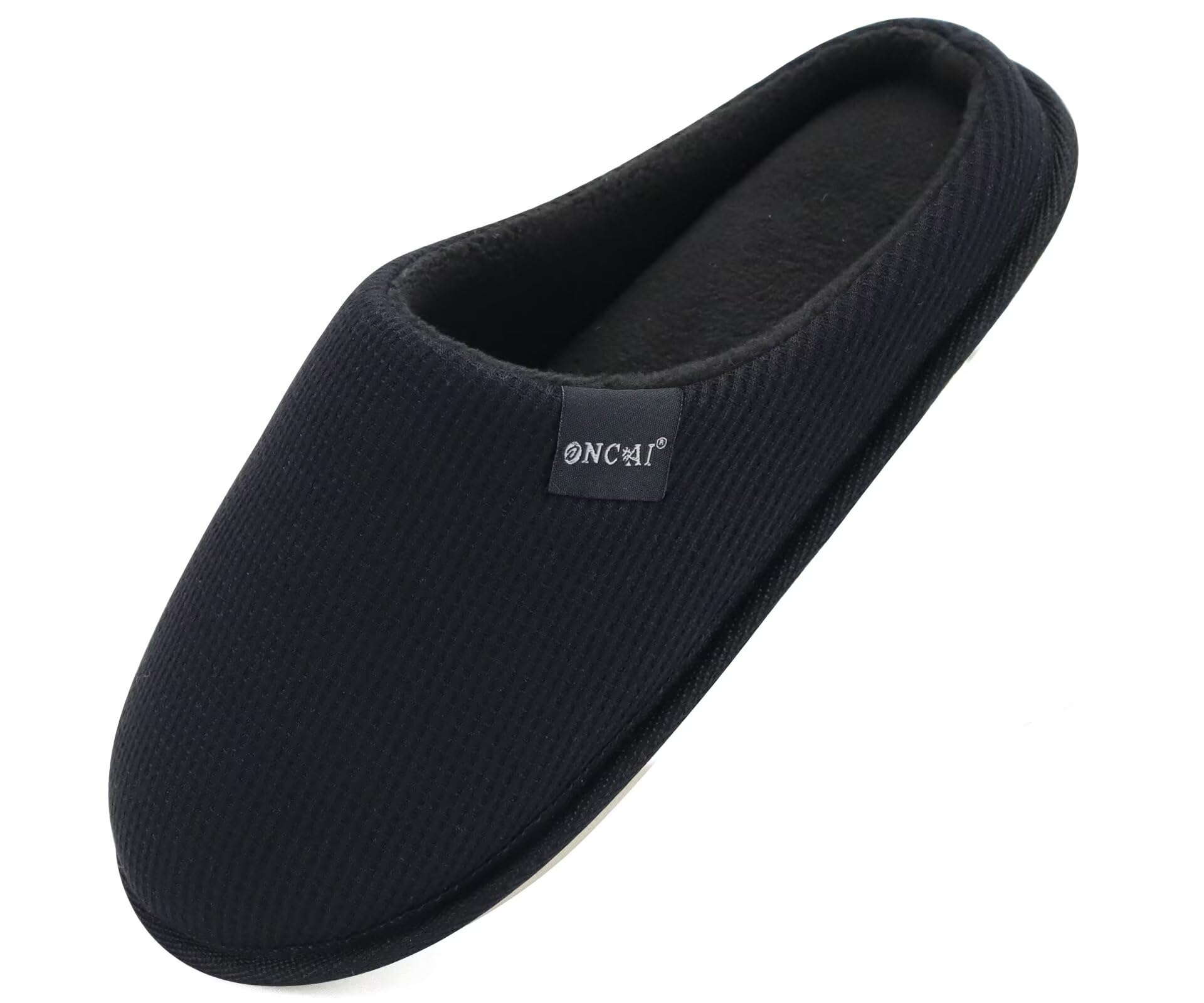 ONCAI Damen Hausschuhe mit Memory Foam Waffel Oberteil Winter Warme Pantoffeln Damen Bequem Leichte Rutschfeste Haus Indoor Slide Slippers Schuhe Größe EU 36-43