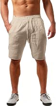 NEMXCE Men's Linen Summer Shorts