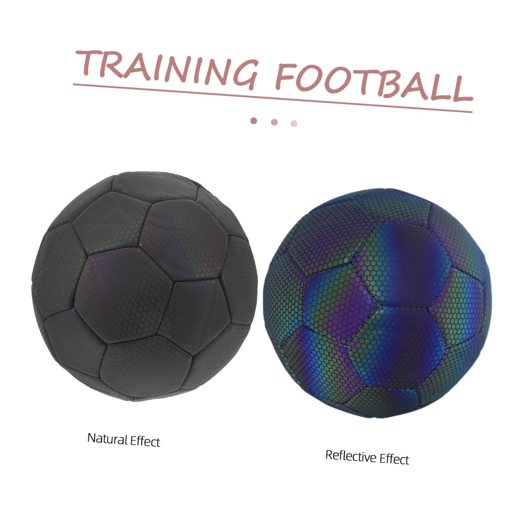 Pallone Calcio Riflettente Olografico Pallone Sportivo Calcio Resistente per Allenamenti e Partite Outdoor