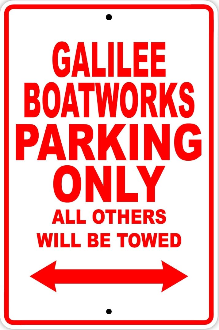 Galilee Boatworks Parking Only Decor Novelty Notice Metal Sign