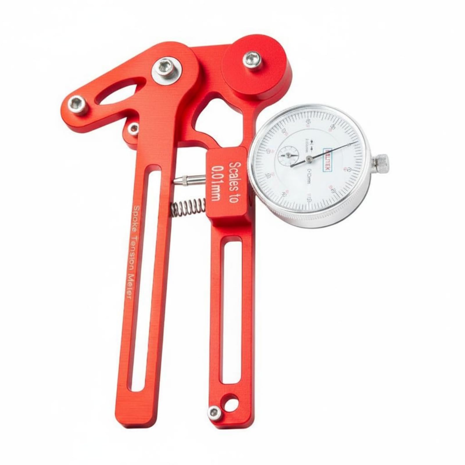 Harilla Fahrradspeichenspannungsmesser Speichenspannungsprüfer Laufradzentrierung Fahrradreparaturausrüstung Zyklus Speichenmesser Aluminiumlegierung, Color to 1, Mechanische Uhr