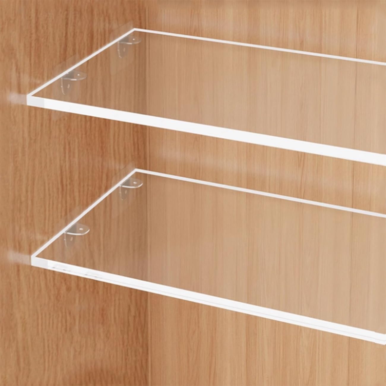 1Pcs Acrylic Closet Shelves Organizers, 8MM Thick Locker Shelf Cabinet for Closets,Shelves for Cabinet Wardrobe Pantry Cupboard Kitchen Laundry(L60xD45cm)