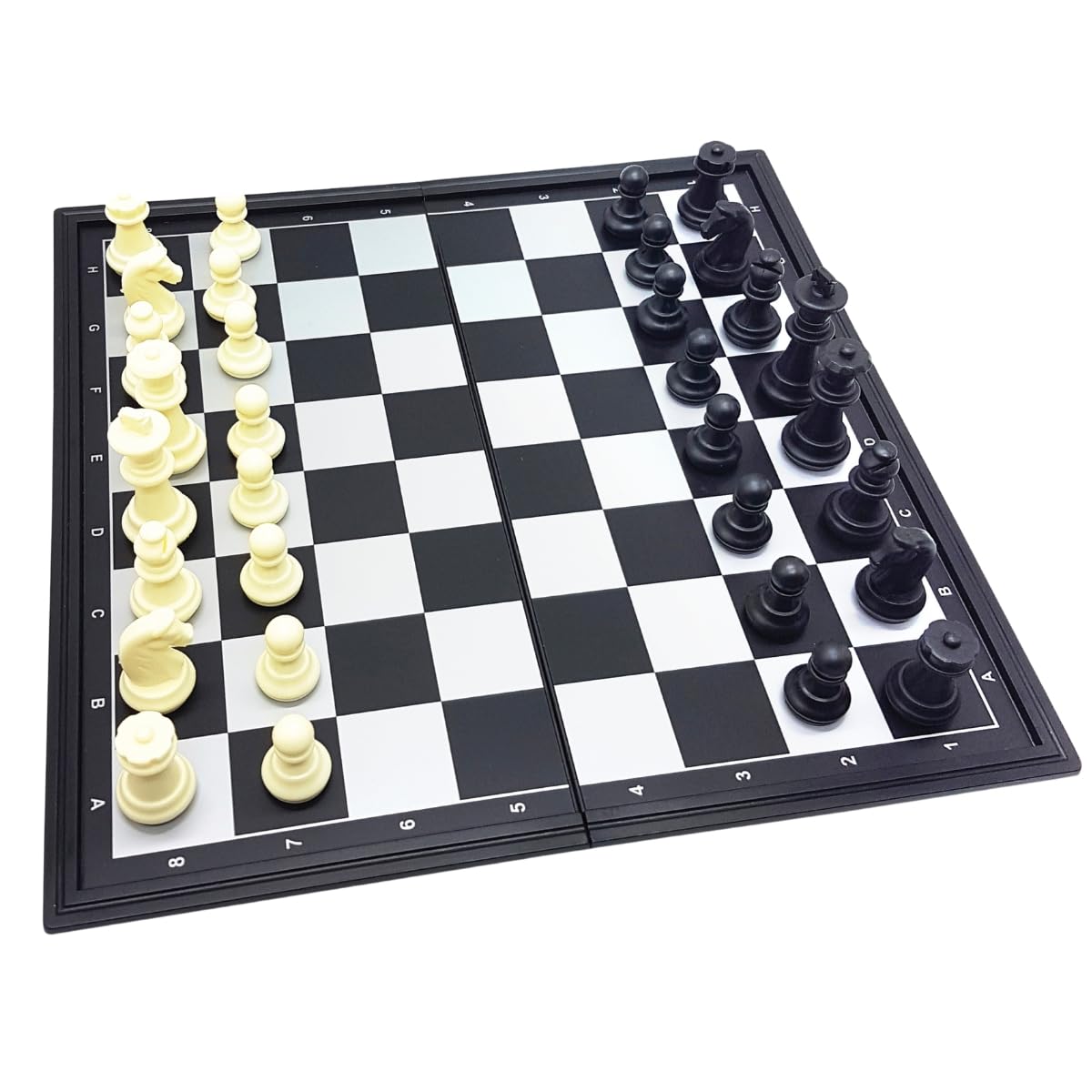 Lexibook, Chessman Classic, Magnetic and Foldable Chess, 32 Pieces, Family Board Game, Black/Grey, CGM320