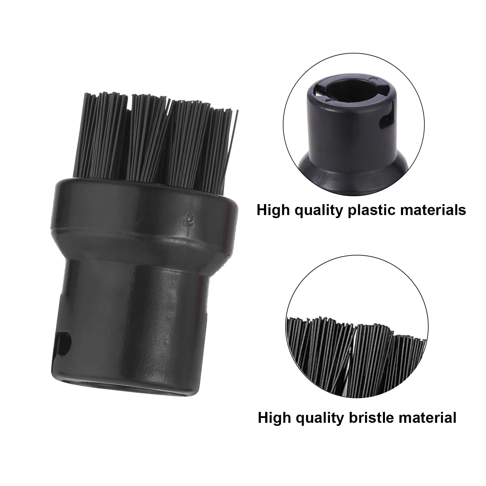 Eagles Paquete de 12 cepillos de repuesto para fregona de vapor, cepillo de limpieza de vapor, pequeños cepillos redondos compatibles con limpiador de vapor de mano Karcher Sc1 Sc2 Sc3 Sc4 Sc5