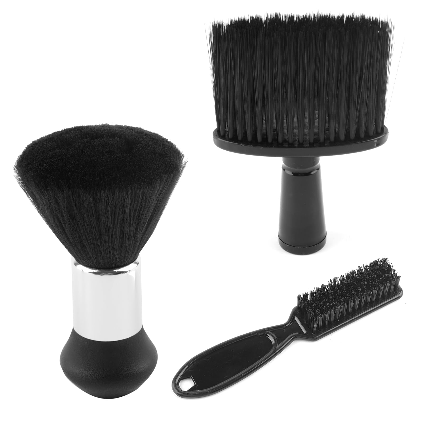 Juego de 3 cepillos de peluquería, cepillo para el cuello, cepillo de peluquería, cepillo de peluquería, cepillo para el pelo, cepillo de barbero, cepillo suave para peluquería, limpieza del cabello,