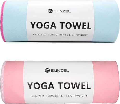 Miniatura 15 de Eunzel Toalla de Yoga Caliente Antideslizante Toalla de Esterilla de Yoga Toalla de Microfibra Ultra Absorbente para Yoga Caliente, Pilates, Bikram