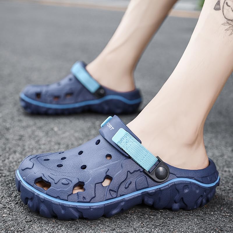 Image of Men's Clogs Garden Shoes Adult Mules Outdoor Sports Sandals Summer Water Beach Shoes Casual Slippers Lightweight Breathable Non-Slip