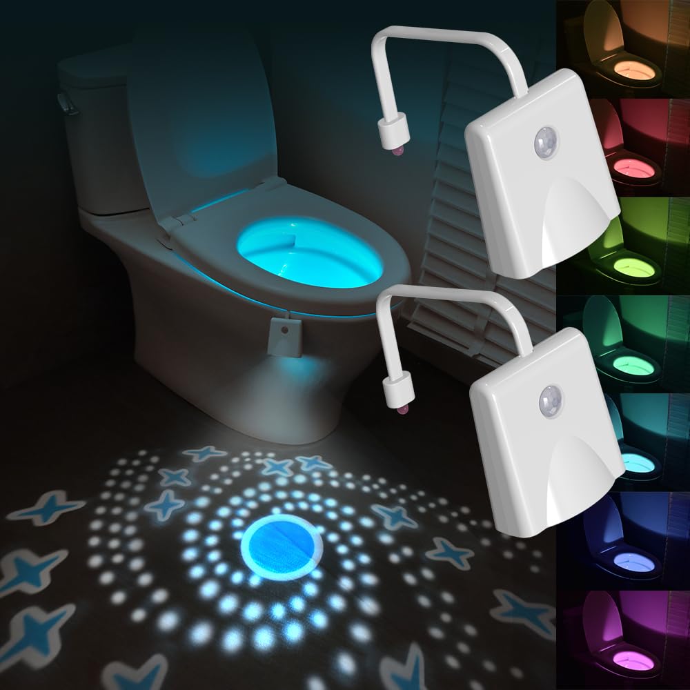 Toilet Light Inside Toilet, 16 Colors Body Motion Sensor Toilet Bowl
