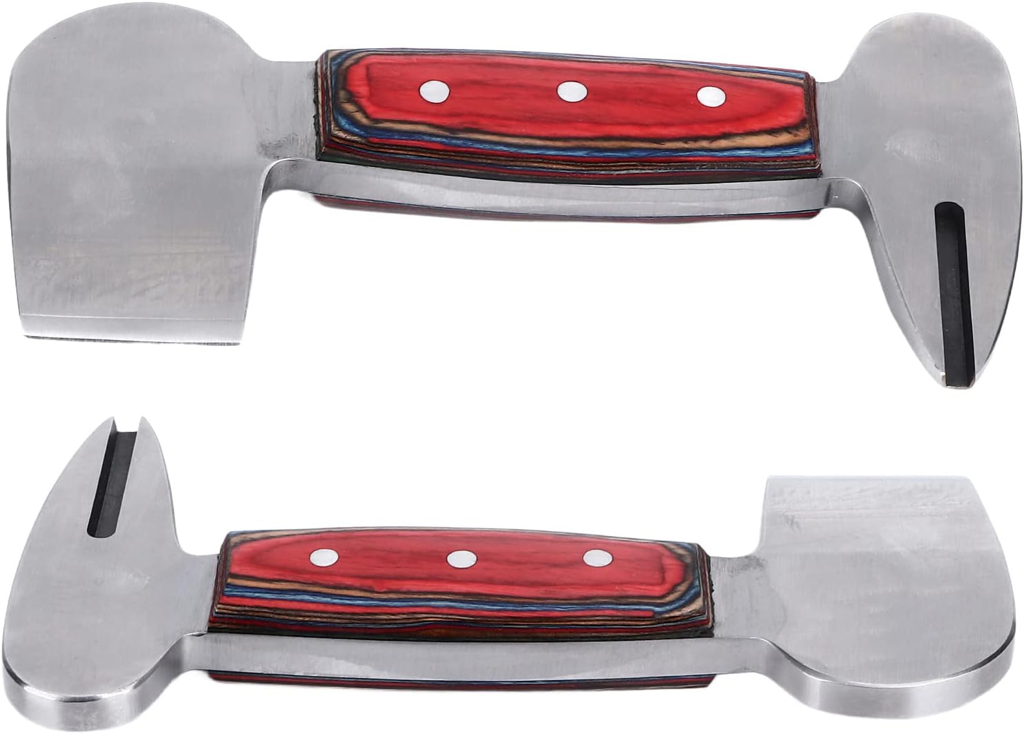 LOCADENCE 馬蹄ナイフ 6.7インチ 金属製蹄切りナイフ 滑り止め木製ハンドル付き 馬、牛、農場の家畜用