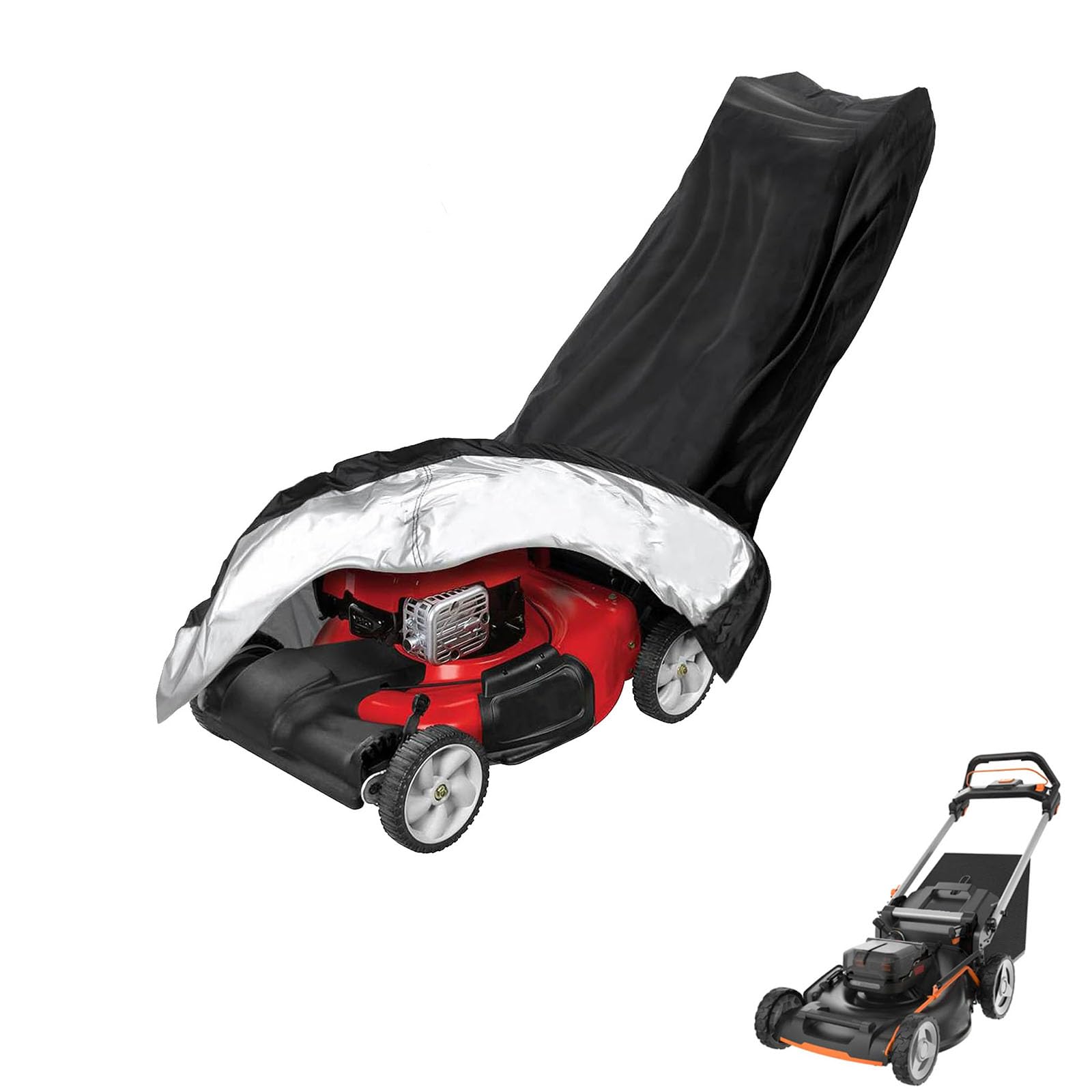 lawnmower cover Compatible with Worx WP773 ,waterproof and sun,suitable for indoor and outdoor use all year round, comes with a storage bag — image 1