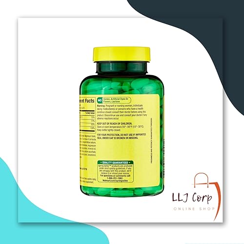 Miniatura 2 de 2 cápsulas recubiertas de calcio, magnesio y zinc más vitamina D3 de Spring Valley, paquete de 250 unidades con planificador semanal de píldoras +