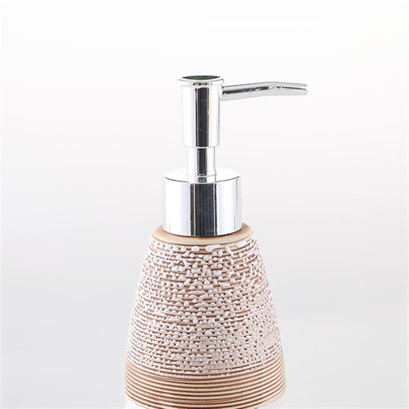 Dispenser di sapone per bagno e bagno, pompa di sapone spazzolato in rilievo, bottiglia di sapone in ceramica per cucina bagno dispenser a pompa manuale