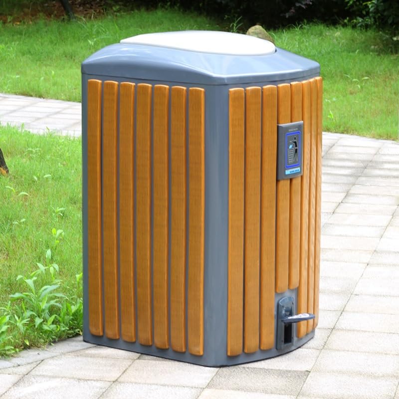 ABNNHK Mülleimer für den Außenbereich, großer Mülleimer für den Außenbereich, Gemeinschaftsabfalleimer, Abfalleimer für Obstschalen, großer Mülleimer mit Pedal, Recyclingeimer (eine Farbe – Bild 8