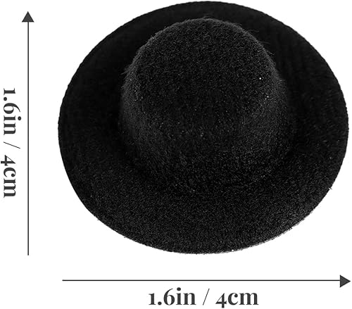 Miniatura 8 de TOYANDONA Juego de gafas de muñeca, 20 sombreros de muñeca en miniatura, 20 unidades, lentes de sol negros, accesorios de disfraz para manualidades,