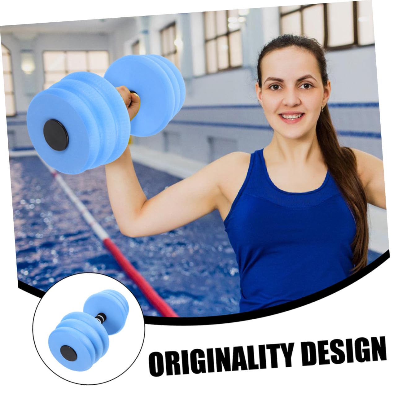2 Pezzi Manubri Galleggianti in Schiuma Eva Manubri per Esercizi Acquatici con Design Spirale per Stabilità e Resistenza Attrezzatura Fitness Piscina Leggera e Riutilizzabile per