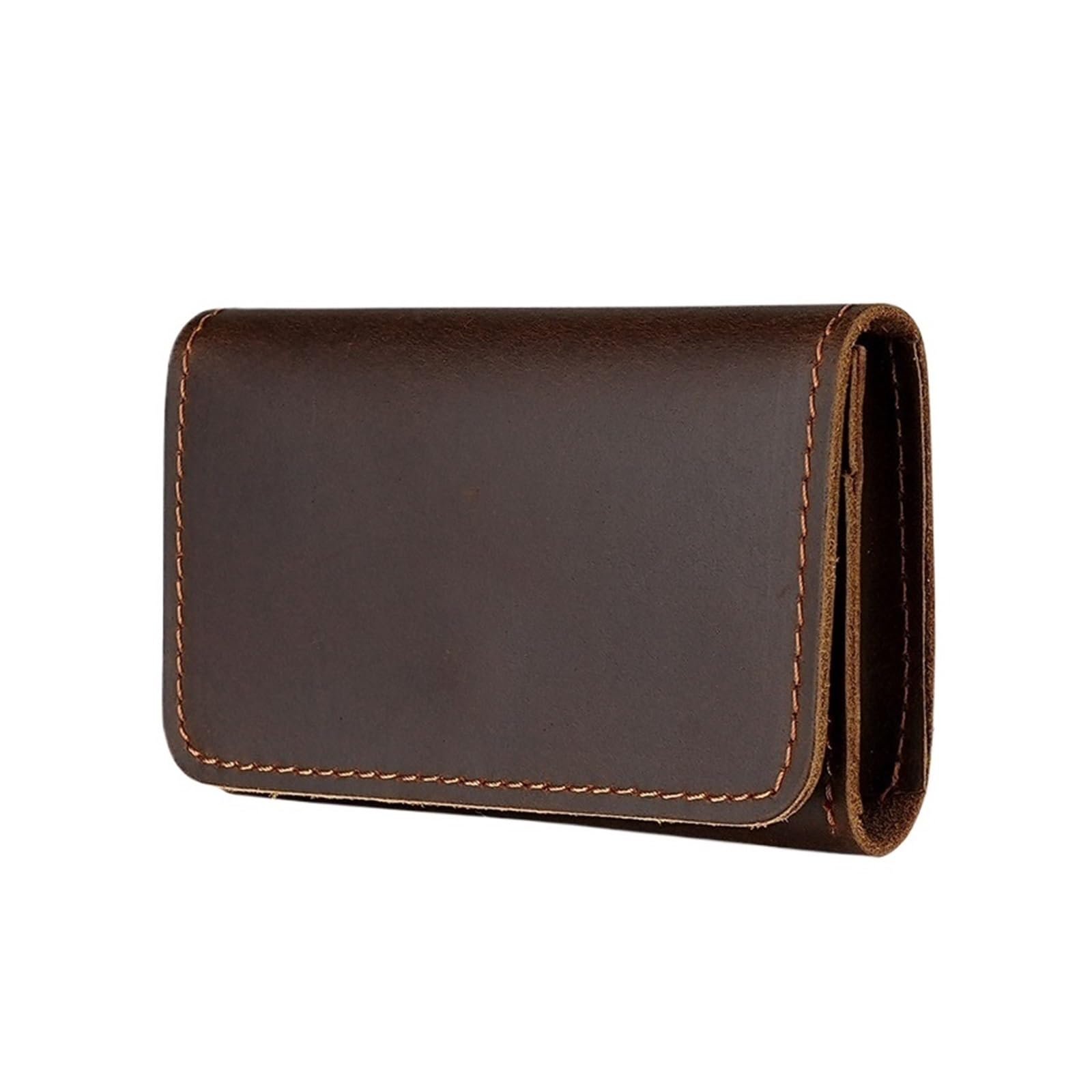 Cartera de Mujer Tarjetero de Piel Vacuno Grano Superior, Cartera multifunción auténtica(Coffee)