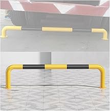 Bolardos de seguridad en forma de U de 7,9 pulgadas de alto, postes de advertencia de tráfico negros y amarillos for estacionamientos, garajes, entradas de vehículos y almacenes. Bloqueador de vehícul