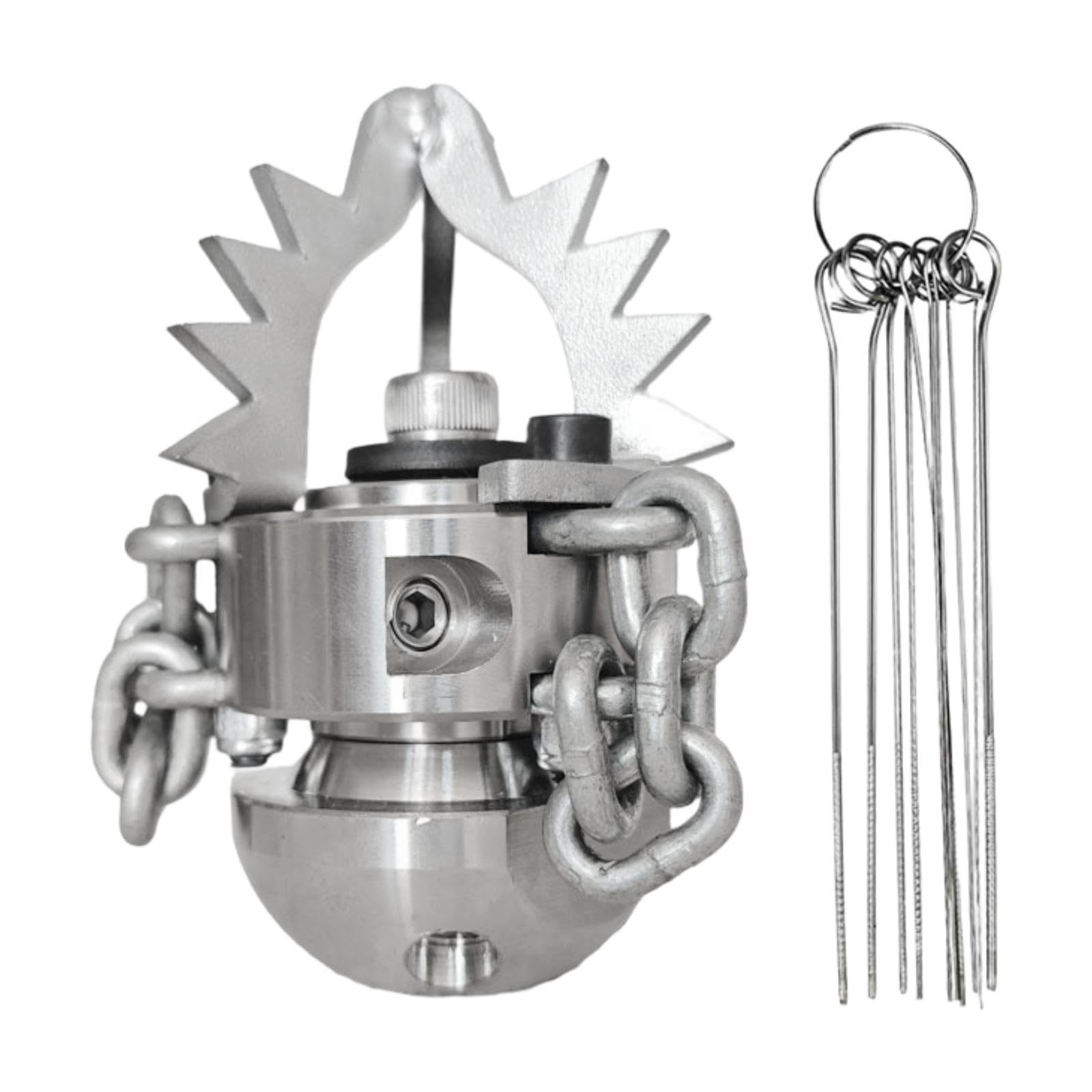 Harilla Máquina Desatascadora de Desagües con Boquilla Giratoria, Tubo de Acero Inoxidable, Accesorios de Limpieza de Tuberías, Limpiadora de Alta Presión con, 0.375 40l por Minuto