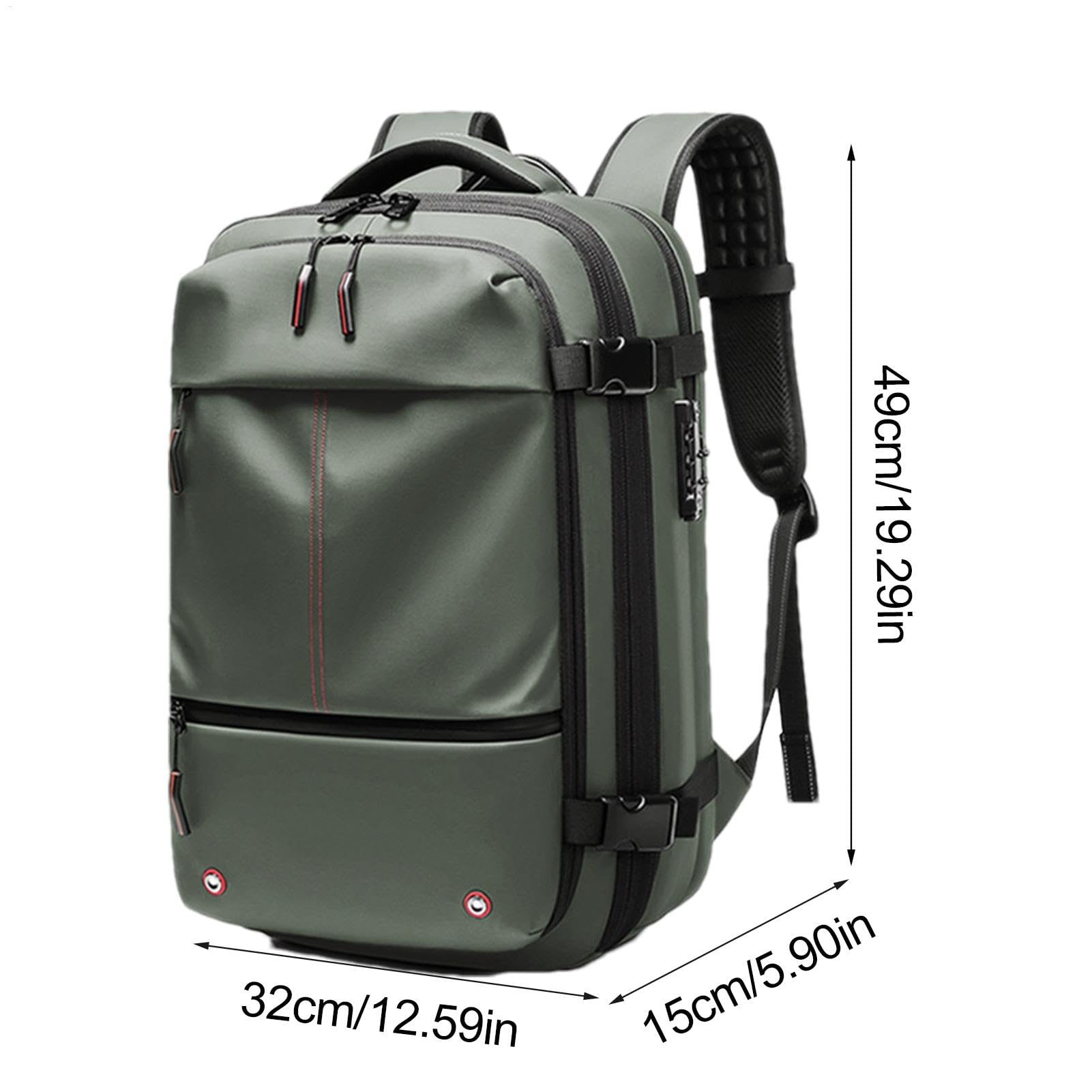 Sac à dos de voyage sous vide – Sac à dos extensible avec pompe, sac à dos de voyage antivol, grand sac à dos de voyage de 60 L avec poches, séparation humide et sec, sac à dos antivol imperméable