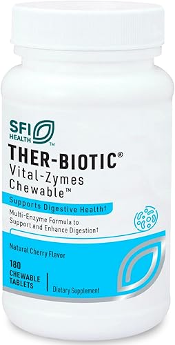 Klaire Labs Vital-Zymes - Enzimas digestivas masticables - Amplio espectro enzimas digestivas de actividad DPP-IV - Apoya la descomposición de