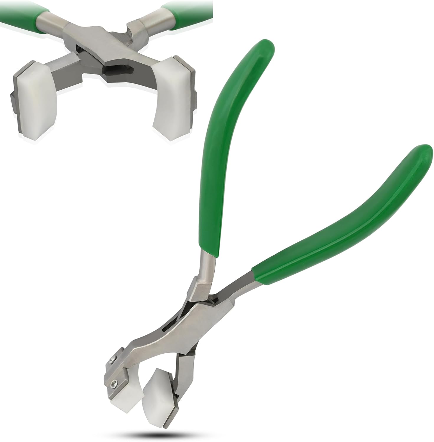 OdontoMed2011 Bracelet Bending Pliers - Jewelry Forming Tool, for Shaping Bracelets, Cuffs, and Metal Strip Blanks Green Pvc Handle Grip