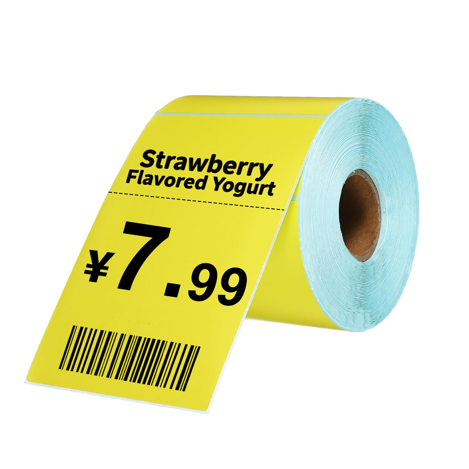 PATIKIL 500 Etichette Termiche, 3.94x5.91 Pollici Etichette Termiche Per Stampante Adesive Etichette Autoadesive Carta Rotolo Piccolo Per Stampante Etichetta Di trasporto, Giallo