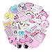 RUI - K25 Pegatinas Divertidas de Color Rosa Kawaii para Chicas a Prueba de Agua, Pegatinas de Equipaje para Motor, Coche, Ordenador portátil y calcomanías de Moda para Maletas, 50 Uds.