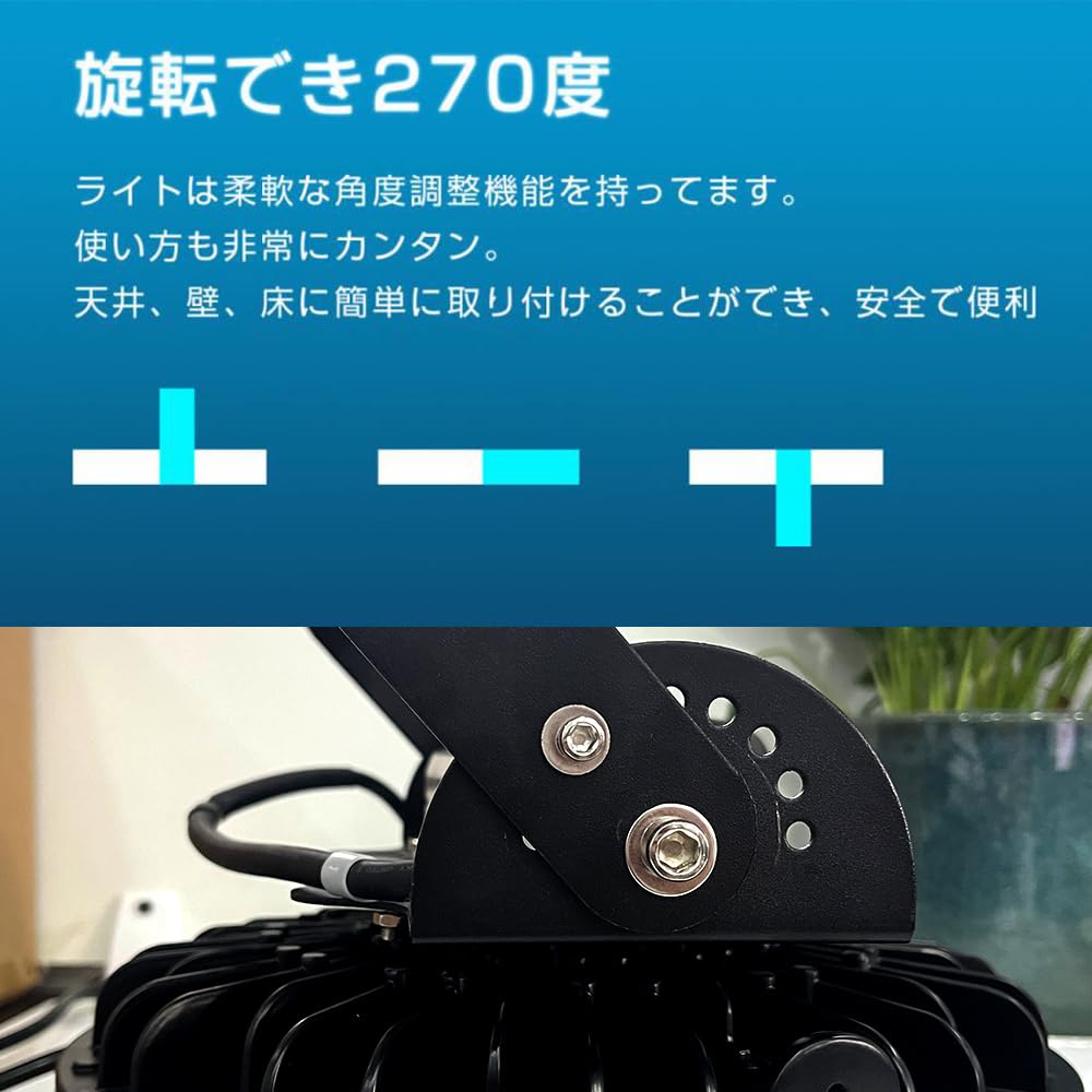 Amazon.co.jp: 円盤型LED投光器200w ハイベイライト 工場ライト 吊り