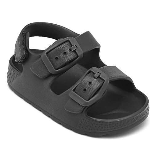 ChayChax Toddler Boys Girls Double Buckle Sandals Children's Adjustable Back Strap Water Sandal