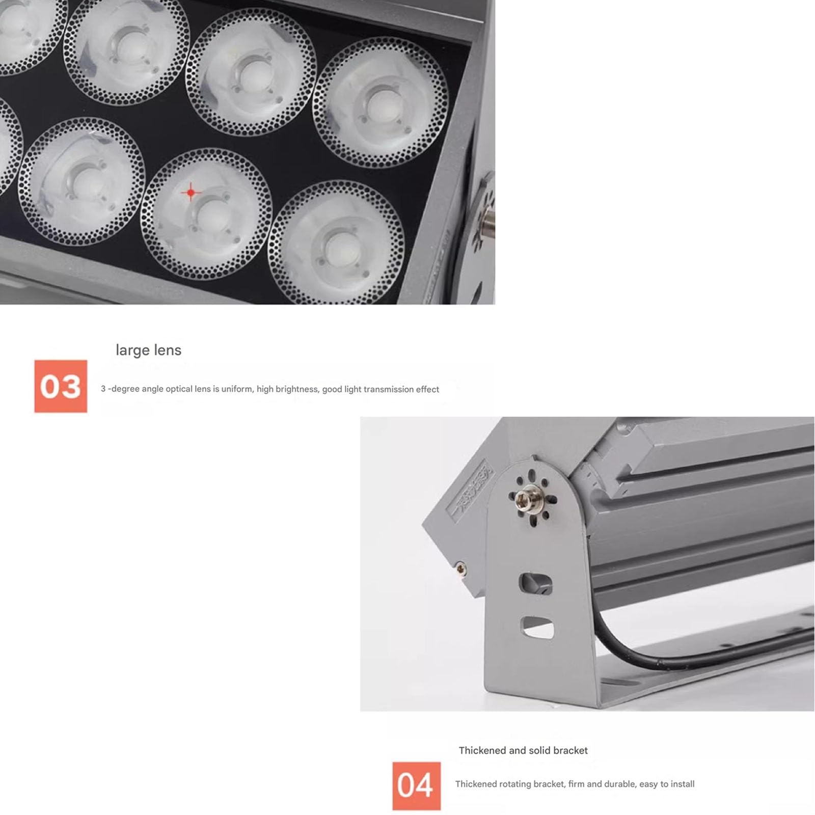 THEGA Foco LED De Largo Alcance - AC 220V Foco LED De Haz Estrecho Ajustable Ángulo, Lámpara De Pie para Exteriores Resistente Al Agua IP65, Luces De Jardín para Exteriores(Warm White,B-15W)