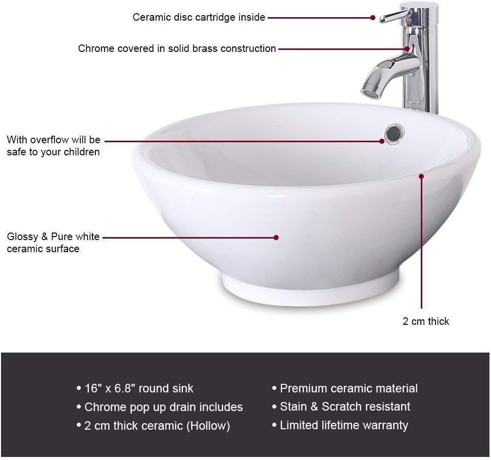 Blасk Frіdау Sаlе 2022 eclife 48” White Bathroom Vanity Sink Combo W/White Side Cabinet Modern Stand Pedestal W/Round White Ceramic Vessel Sink, Chrome Bathroom Solid Brass Faucet, Pop Up Drain Combo, W/Mirror(A062B11W) Gеt Sресіаl Prісе eclife 48” White Bathroom Vanity Sink Combo W/White Side Cabinet Modern Stand Pedestal W/Round White Ceramic Vessel Sink, Chrome Bathroom Solid Brass Faucet, Pop Up Drain Combo, W/Mirror(A062B11W)
