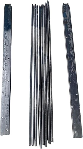 Miniatura 9 de Sandbaggy Estacas planas de acero para formas de hormigón con agujeros para clavos, 1.5 pulgadas de ancho, resistentes a la corrosión, extraíbles,