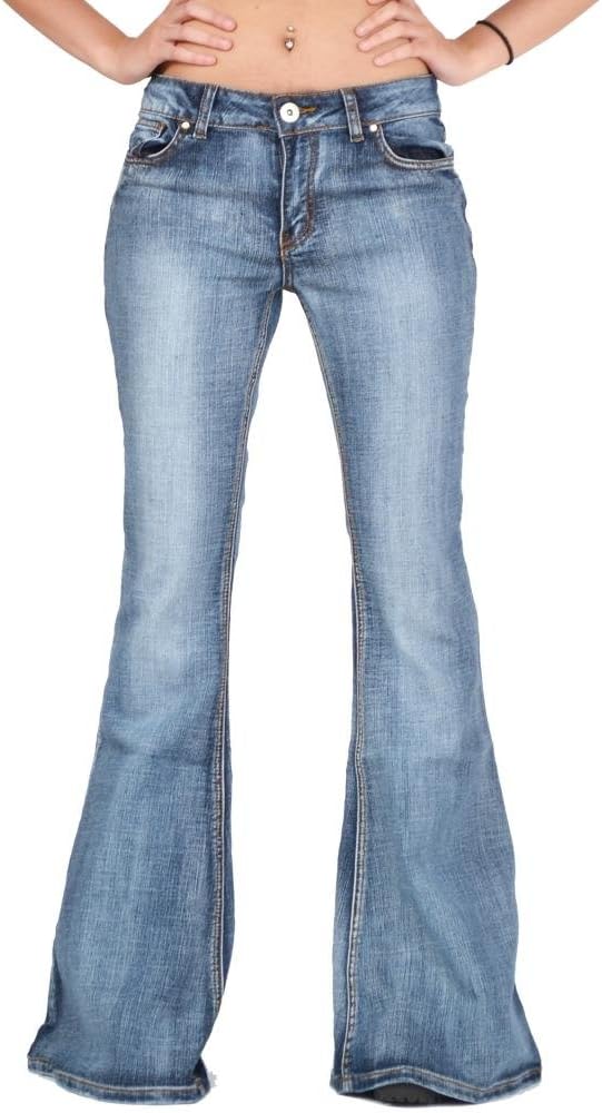 Glamour Outfitters60s 70s Bell-Bottom Wide Flared Jeans