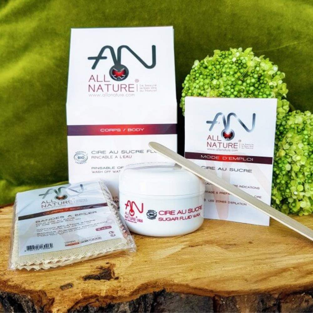 Allo'Nature : Cire au Sucre BIO, Bandes et Spatule