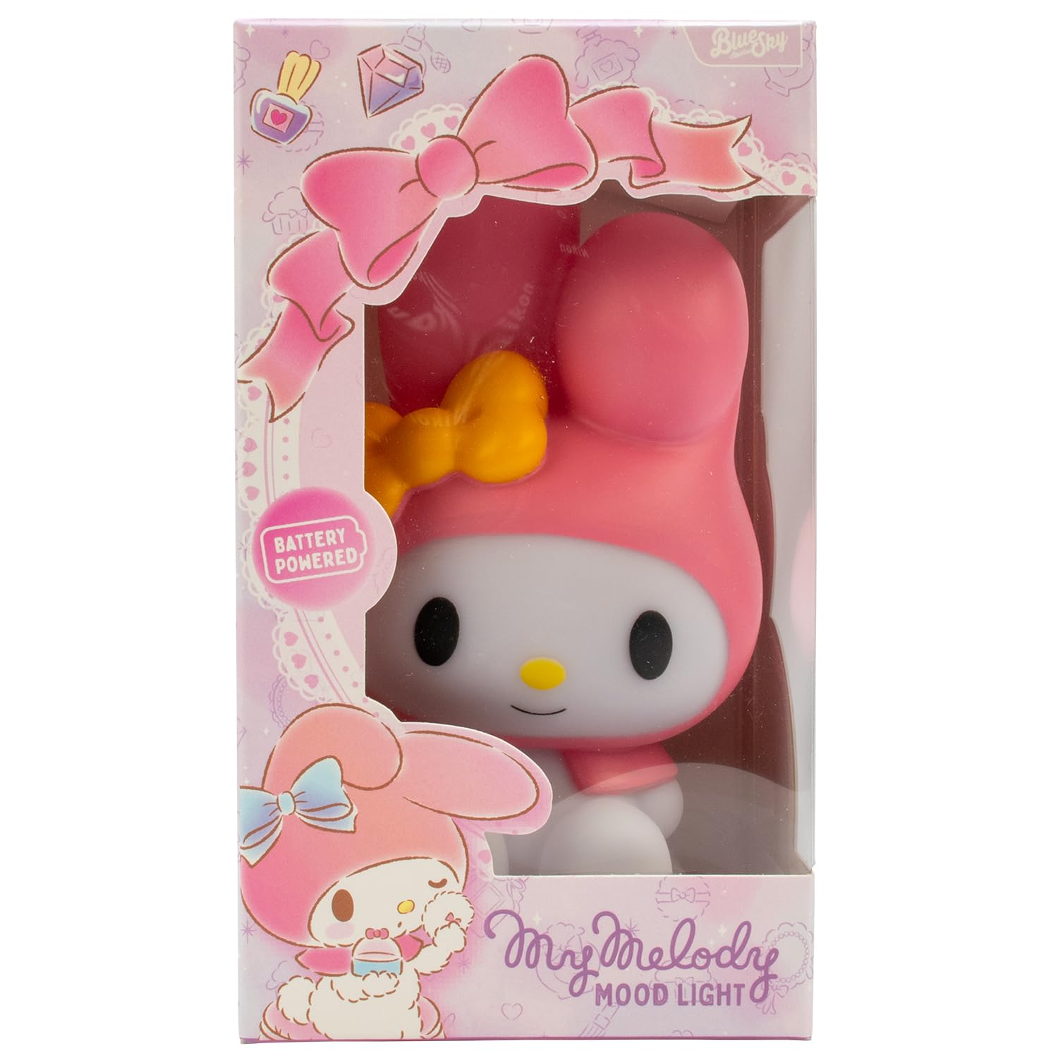Blue Sky Studios Luce notturna per bambini My Melody - luce notturna per bambini Kawaii a batteria - figura anime per la camera e la cameretta dei bambini