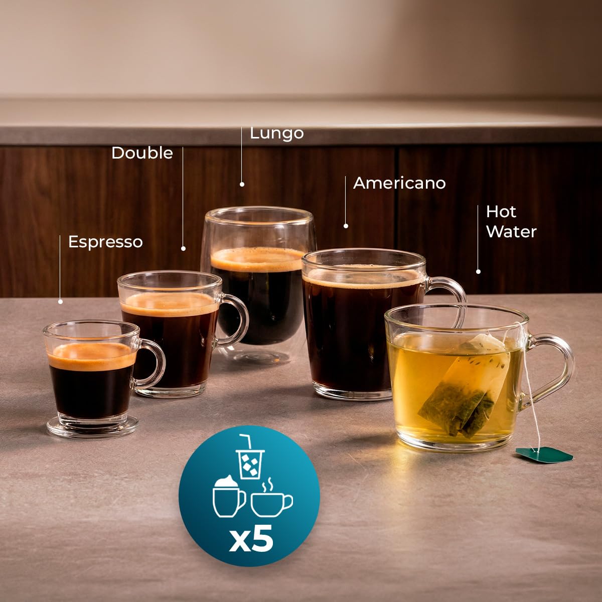 Cecotec Macchina da Caffè Superautomatica Cremmaet Lungo Steam. 19Bar, Thermoblock, 5 Bevande, Vaporizzatore, 5 Livelli di Macinatura, Doppio Braccio, Decalcificazione, Serbatoio Acqua 2L, 280g Caffè