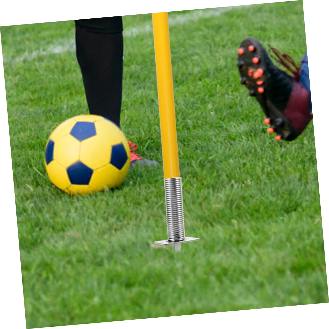 1set Accessori per Calcio Supporto per Bandierine Picchetti Molla per Allenamento Stabilità e Trasportabilità per Terreni di Gioco e Allenamenti di Squadra